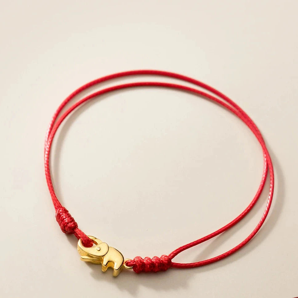 Bracelet Bouddhiste avec Eléphant rouge