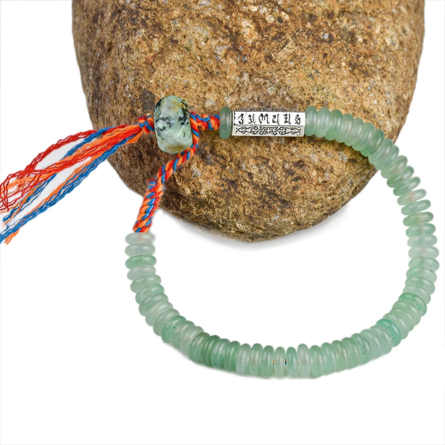 Bracelet Bouddhiste Tibétain en Perles  aventurine