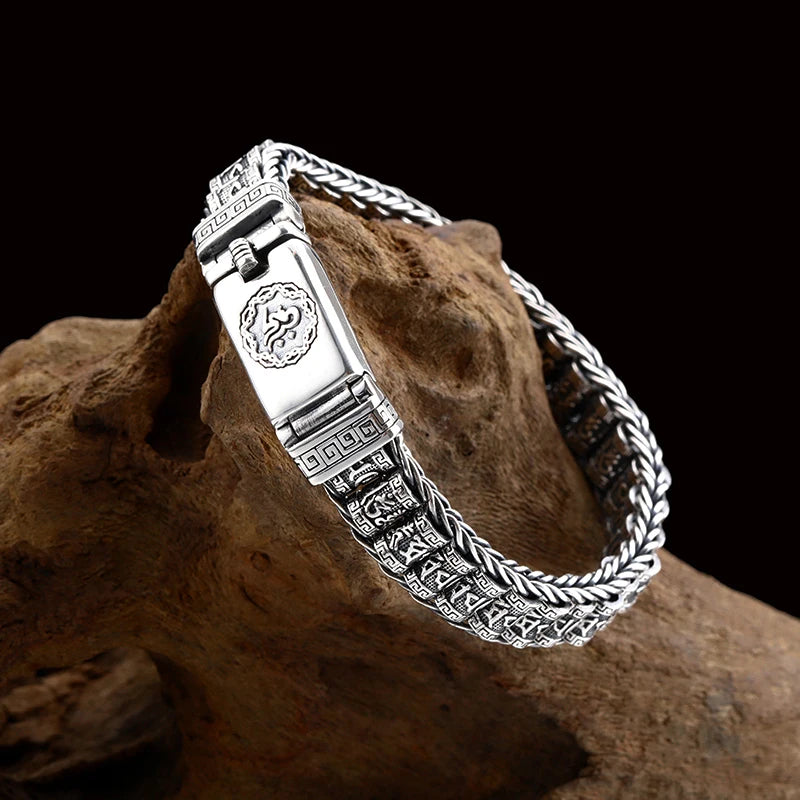 Bracelet Gourmette Homme Bouddhiste Tibétain