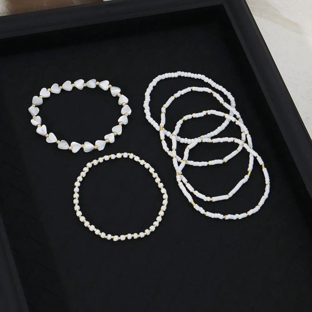 Bracelets en Perles et Coeurs