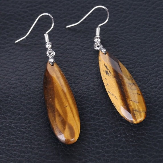 Boucles d'Oreilles Oeil de Tigre Femme