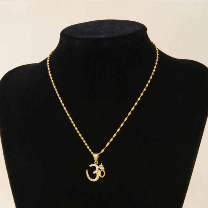 Om gouden boeddhistische ketting