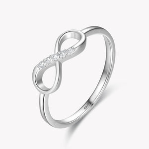 Bague Symbole Infini Anneau Femme Zircons