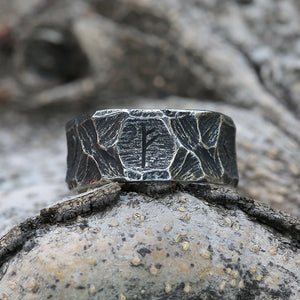 Bague Runique Style Viking Homme