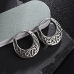 Boucles d'Oreilles Créoles Viking Nordique argent