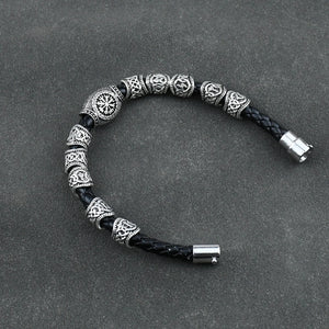 Bracelet Homme Viking Runes Nordiques 