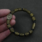 Bracelet Homme Viking Runes Nordiques or