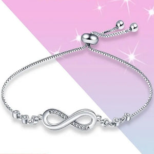 Bracelet Symbole Infini en Argent Gourmette pour Femme