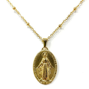 Collier Vierge Marie or