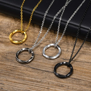 Collier Viking Pendentif Runique Rond