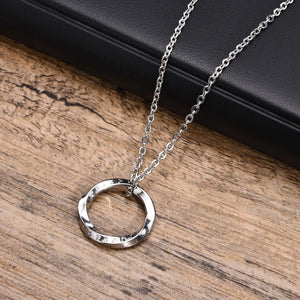 Collier Viking Pendentif Runique Rond argent