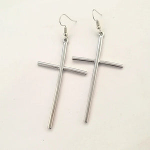 Boucles D'oreilles Croix Longue