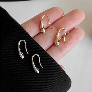 Fines Boucles d'Oreilles Pendantes Goutte d'Eau or