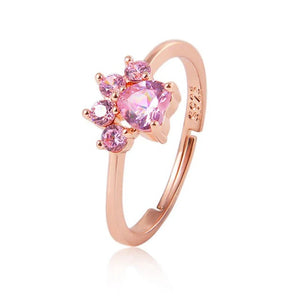 Bague Patte de Chat or rose