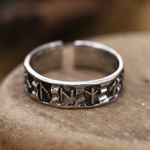 Bague Reglable Homme Runes Viking 12