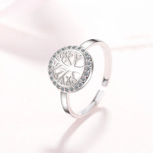 Bague Arbre de Vie Femme Anneau Argent chevaliere