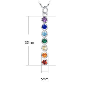 Collier Pendentif 7 Chakras Pierres Naturelles Chaîne Homme Femme