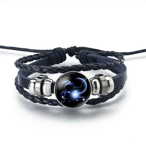 Bracelet Cuir Signe du Zodiaque 12 Constellations capricorne