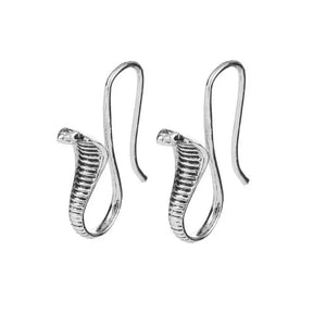 Boucles d'Oreilles Egypte Cobra argent