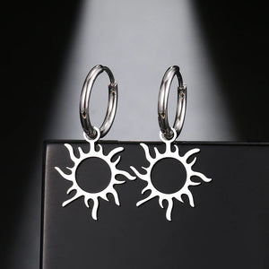 Boucles D'Oreilles Soleil Astre Or Ou Argent argent