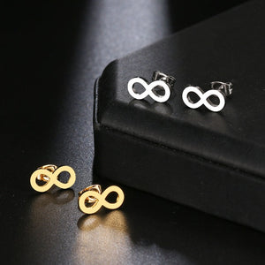 Boucles D'Oreilles Symbole Infini Clou FemmeBoucles D'Oreilles Symbole Infini Clou Femme