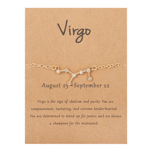 Bracelet Femme Signe du Zodiaque 12 Constellations vierge