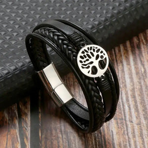 Bracelet Homme En Cuir Arbre de Vie style 1