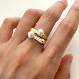 Ring voor Dames met Witte Parel 