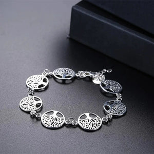 Bracelet Arbre de Vie Gourmette Femme Argent