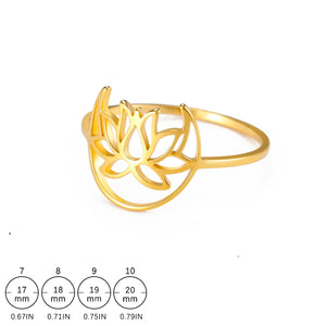 Bague Fleur de Lotus Zen Femme