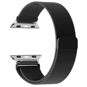 Bracelet Apple Watch Magnétique en Acier noir