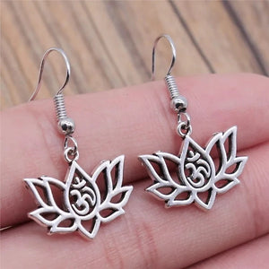 Boucles d'Oreilles Fleur de Lotus Bouddhisme