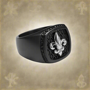 Bague Fleur de Lys Chevalière argent