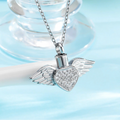 Urnenketting met hanger in de vorm van engelenvleugels