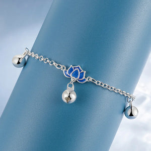 Bracelet Gourmette Fleur de Lotus Femme