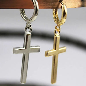 Boucles D'Oreilles Croix Pendantes