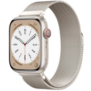 Bracelet Apple Watch Magnétique en Acier Beige