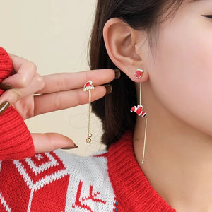 Boucles d'Oreilles Pendantes de Noël