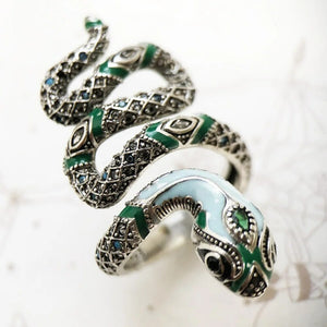 Bague Serpent Émeraude - Exception®