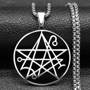 Collier Pendentif Necronomicon Lovecraft Cthulhu argent