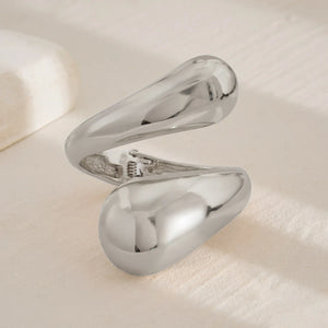 Grand Bracelet Gourmette Goutte d'Eau argent