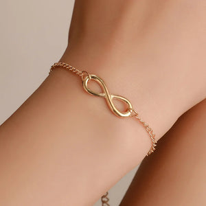 Bracelet Infini Discret or