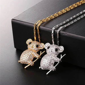 Collier Koala Pierres Or Ou Argent