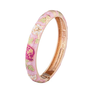 Bracelet Romantique Gourmette Fleurs rose