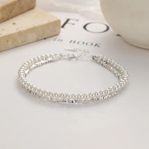 Elégant Bracelet Gourmette en Perles pour Femme