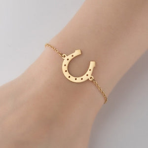 Gourmette Fer A Cheval Bracelet Sabot Porte Bonheur or