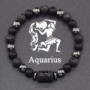 Bracelet Perles Signe du Zodiaque 12 Constellations verseau