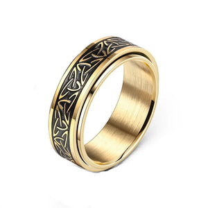 Bague Anti-Stress Viking Homme Femme or