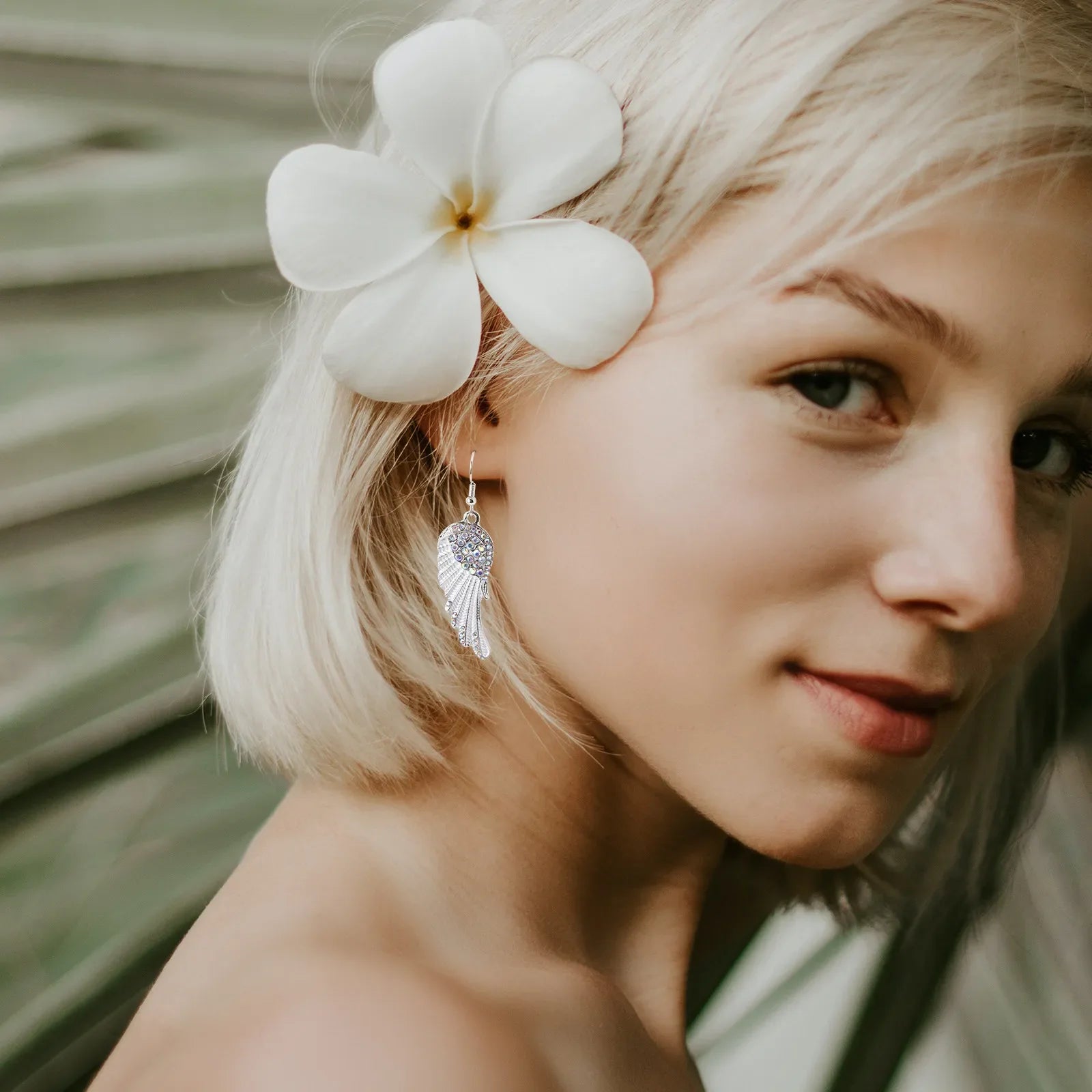 Dames oorhangers met engelenvleugels 