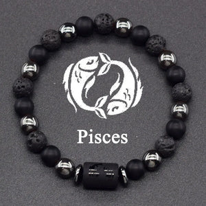 Bracelet Perles Signe du Zodiaque 12 Constellations poisson